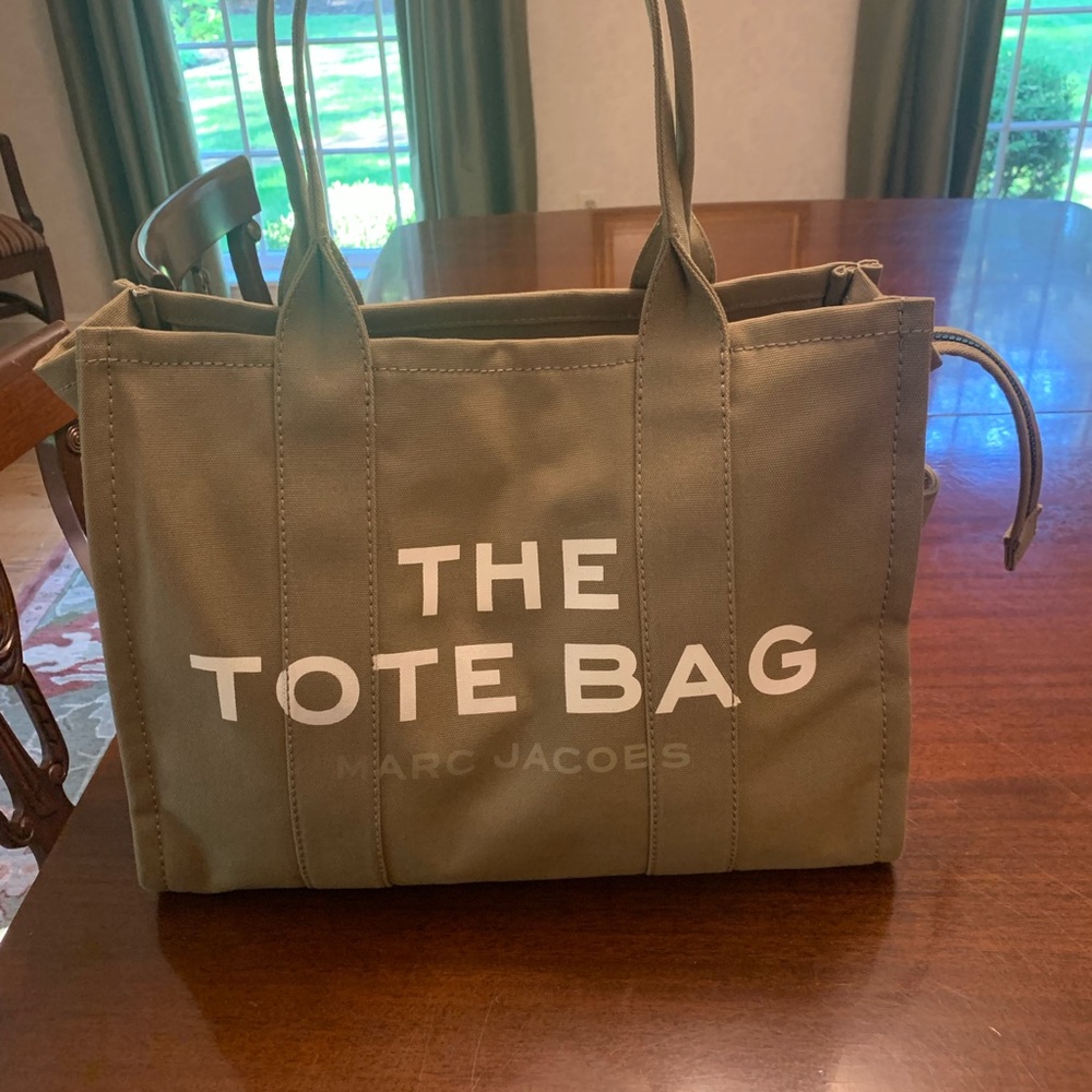 Marc Jacobs The Large Tote Bag Green Canvas Bag